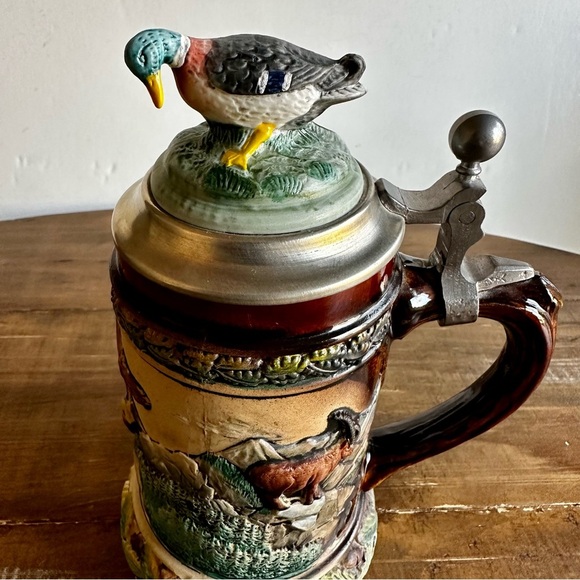 Beyer W. Germany Hand Painted Vintage Limited Edition Beer Stein Duck Rare New - Picture 3 of 10